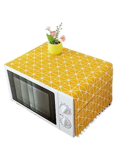 Zollyss Microwave Oven Cover with Pocket (Yellow, 85 x 35 cm)