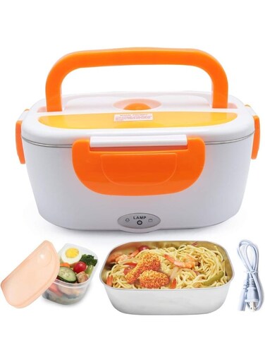 and shop Portable Electric Heating Lunch Box, Self Heating Food Warmer, Leakproof 2 Compartment BPA Free Lunch Box for Office Car Travel Home,Multicolour