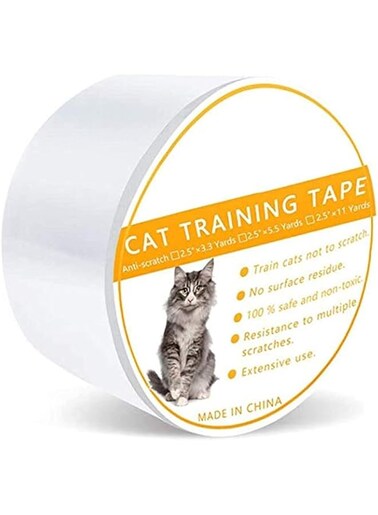 Cat Scratch Clear Double-Sided Deterrent Tape pad sheet,Furniture Protector, Residue, Clear Double Sided Anti Scratch Cat Deterrent Training Tape, Cat Sticky Paws Tape (4Inch*3.3Yards)&hellip;