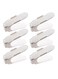 6-Piece Shoe Organizer Set White 10x14x25cm