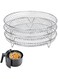 MAKINGTEC Air Fryer Three Stackable Dehydrator Racks, Stainless Steel Air Fryer Rack Fit all 4.2QT - 5.8QT Air fryer, Oven, Press Cooker, Air Flow Racks