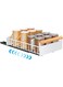 Fohome Pull Out Cabinet Organiser Adhesive Pull Out Kitchen Storage Heavy Duty Kitchen Pullout Drawers Slide Out Cabinet Drawers with Removable Drain Tray for Kitchen (S)