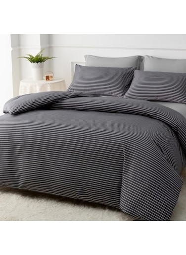 HOME King Size Duvet Cover Set &acirc;&euro;&ldquo; Premium Microfiber, Reversible Design with Zipper &amp; Corner Ties