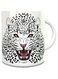 Impress White Ceramic Coffee Mug with Cheetah Design