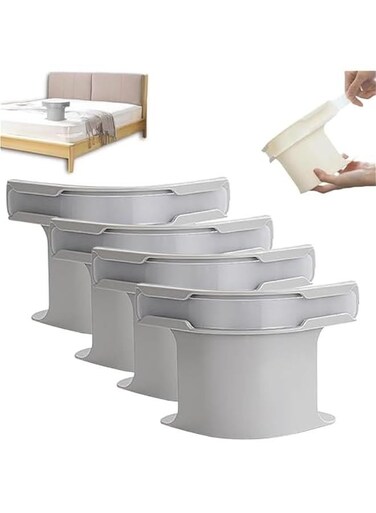 Bed Sheet Holder, Bed Sheet Holder with Locking Strips, Non Slip Locking Sheet Clips, Sheet Clip for All Mattresses, Blankets, Bedding (Grey-4pcs)