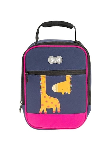 Smiki 6387412 Giraffe Print Thermal Lunch Bag, Navy Blue