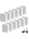 Activated Carbon Filter for Cat Fountain Replacement, 12 Packs Pet Water Fountain Charcoal Multi-layer Filter, Doggie Safe Water Dispenser Filter Accessories for Pet Dog Cat Rabbit Drinking Fountain