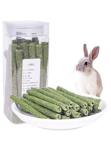 Natural Flowers Flavored Timothy Hay Sticks Rabbit Chew Toys Hamster Molar Snacks are Perfect Food Accessories for Bunny Guinea Pigs Rats Chinchillas Gerbils and Other Small Animals (Timothy)