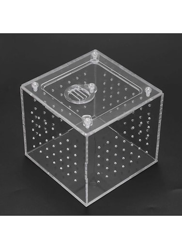 Velaurs Transparent 2MM Ventilations Holes Lizard Breeding Box, Snakes Breeding Box, Acrylic for Geckos Snails Crickets Tarantulas
