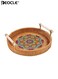 Handwoven Rattan Storage Basket Exquisite Wicker Basket with 2 Handles Stylish Organizer Bin for Home Office Nursery Use