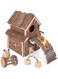 Elipark Small Animal Activity Toy Hamster Houses Hideouts Wooden Rat Playground Platform with Ladders Bridge for Chinchilla, Guinea Pigs, Gerbil, Parrots, Dwarf Mice,and Other Small Animals