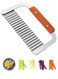 Cutter Stainless Steel Potato Slicer Heavy Duty Wavy Crinkle Cutting Chopping Tools with Wooden Handle for Carrot Veggies