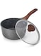 SENSARTE Nonstick Sauce Pan with Lid, 2QT Small Sauce Pot with Swiss Granite Coating, Stay-cool Handle, Multipurpose Handy Little Saucepan, Induction Capable, PFOA Free(18 cm)