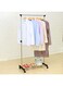 Leostar CD1202 SinglePole Telescopic Clothes Hanger, Black, W 90.2 x H 21.0 x L 6.0 cm, Silver