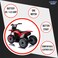 Lovely Baby Honda Battery Operated Power Riding Kids Motorcycle LB 955, Three Wheel Ride-on Motorbike, 1-3 Years - Red