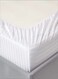 MAXQON Fitted Bed Sheet +2Pcs Pillow Covers, King Size 180x200+20cm, Color White