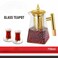 750ml Premium Glass Teapot with Golden Lid &amp; Handle, Heat Resistant Tea Pot with Infuser