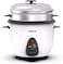 1L 400W 2-in-1 Non-Stick Electric Rice Cooker With Steamer, Multicooker, Convenience Pot &amp; Keep Warm Function For Flawless Meals, Detachable Cord, Cook, Steam, Ease &amp; Efficiency -NR701A (White)