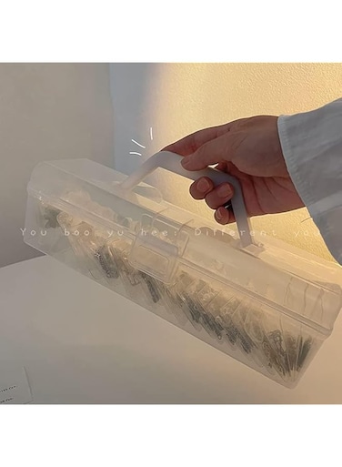 Compact &amp; Stylish Travel Jewelry Organizer for Women - Clear Portable Storage Box for Necklaces, Earrings &amp; Rings