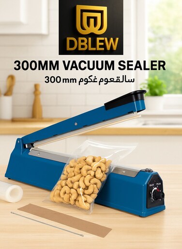 300mm Electric Manual Hand Impulse Heat Vacuum Food Sealer Sealing Packaging Machine For Plastic Packet Pouch Bag Polybag Packing Kitchen Seal Package Poly