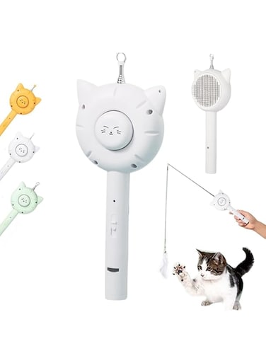 Generic Cat Brush for Grooming, Cat Brush Self Cleaning with Release Button for Short or Long Haired Cats Kitten, Cat Grooming Hair Brush Comb Massage to Remove Loose Fur, Tangles &amp; Dirt