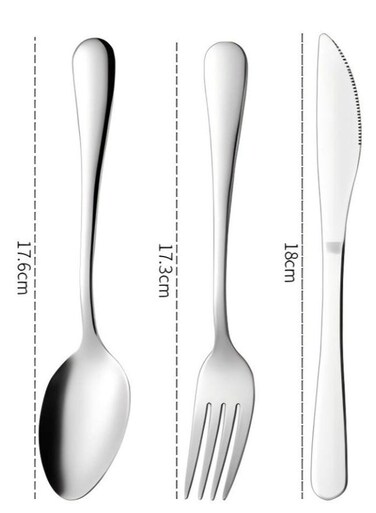 3 portable 304 stainless steel knives, forks and spoons suitable for picnics, travel parties, banquets and other places