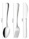 3 portable 304 stainless steel knives, forks and spoons suitable for picnics, travel parties, banquets and other places