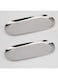 Fermus Stainless Steel Decorative Tray, Set of 2, 9 Inch Long, Jewelry Dish Cosmetics Organizer Bathroom Clutter Serving Platter Small Storage Tray, Oval, Silver