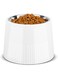 ComSaf Raised Dog Bowl, Single Elevated Dog Food Bowl with Detachable Melamine Stand, Dog Water Bowl for Dogs and Cats, Non-Skid &amp; Non-Spill, Easier to Reach Food, White