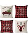 GMWARDDF 4PC Thanksgiving Christmas Decoration Pillow Covers,Sofa Linen Pillow Case Winter Home Decor Gifts Autumn Deer Snowflake Xmas Trees