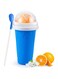 CITTA DIY Magic Slushie Maker Cup - BPA-Free Silicone Ice Cream &amp; Smoothie Squeeze Cup with 2-in-1 Straw Spoon, Perfect for Juice, Milk, and Soda - Ideal Gift