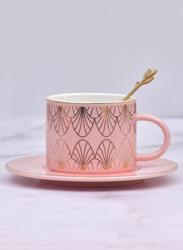 Luxury Coffee Cup And Saucer Set Teacup With Handle