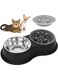 Bolivia's Dog Bowl Slow Feeder, 4 in 1 Non-skidding and No-Spill Dog Puzzle Bowl Set, Suitable for Small Medium Dogs and Cat, Dog Food and Water Bowl with Stand Slow down Eating