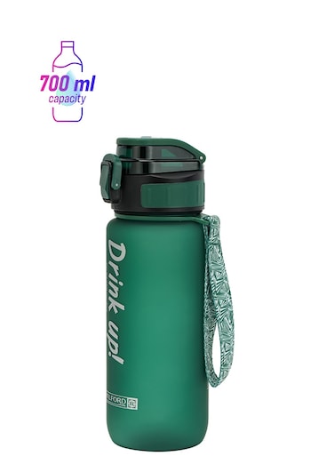 700ml Water Bottle- RF11937 Transparent Plastic Bottle with Flip flop Lid and Secure Lock Assorted/Multicolour 700 ml