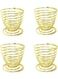 4PCS Stainless Steel Spring Wire Tray Egg Cups Holder Serving Cup Egg Tray for Egg (gold)