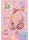 Cat Ear Stereo Headset with RGB LED Lights &ndash; Wireless/Wired Over-Ear Headphones, Pink Color, M31
