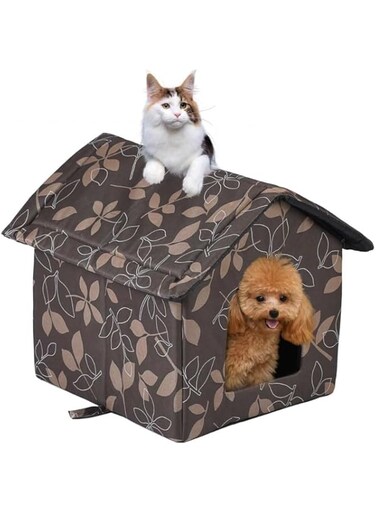 Outdoor waterproof cat house, foldable large feral cat shelter stray pet room, suitable for outdoor indoor cats, small dogs 35&times;33&times;30cm