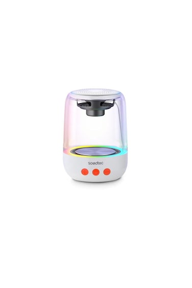 Soundtec Crystal-Glow Mini Bluetooth Speaker 5W with TWS, RGB Lights &amp; Hands-Free Calls