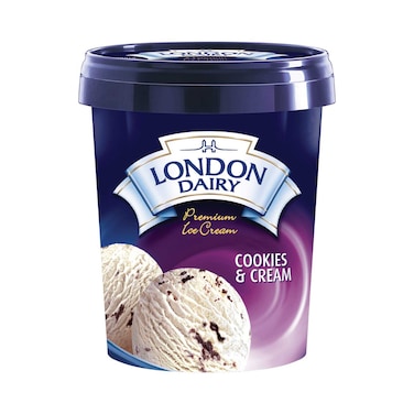 London Dairy Cookies and Cream Ice Cream Tub, 500ml