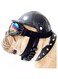 ZDALQDMJ Cool Pet Dog Helmet Ridding Cap Soft Padded Safety Hat Puppy Sun Protection Windproof Rainproof Outdoor Activities Pet Hat Protect Cap Toy Great Birthday for Small Medium Cats Dogs(Black M)