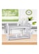 HOME Atticus 2 Tier Dish Rack Chrome Metal Iron/Polypropylene Modern Houseware Dish Rack L 57x27 X H 35.8cm Chrome