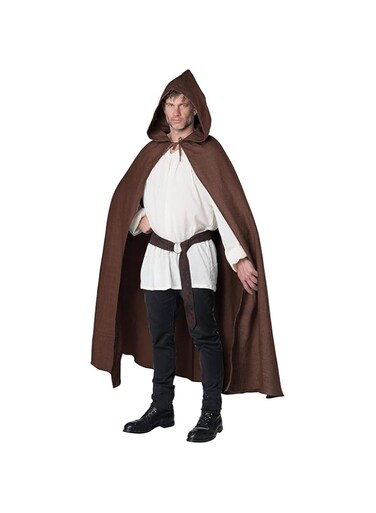 California Costumes Brown Hooded Cloak for Adults