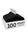 TIME 100pc Heavy Duty Velvet Hangers - Non-Slip Space Saving Clothes Hangers with 360&Acirc;&deg; Swivel Hooks
