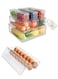 Viewstar 11 PCS Stackablae BPA-Free Refrigerator Organizer Set with Lids - Transparent Food Storage Containers with Drip Tray Design, Durable PET Material for Fridge, Freezer, Kitchen, Pantry