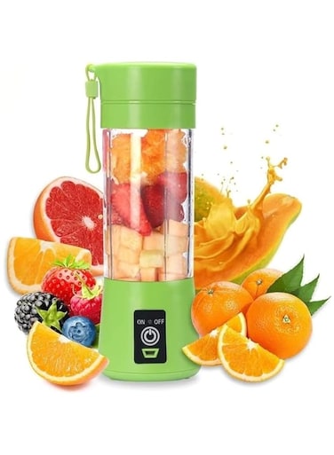 MAGA ZONE Portable Blender for Smoothies - Personal Blender Mini Juicer 380 ml USB Rechargeable Cordless Shaker Bottle (Green) Q2-6888