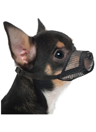 Mayerzon Dog Muzzle, Soft Mesh Muzzles for Small Medium Large Dogs Chihuahua Poodle Husky Labrador Retriever, Breathable Dog Mouth Guard for Biting Chewing Grooming, Allow Panting Drinking