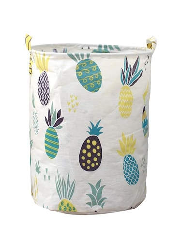 Yumlock Laundry Basket, 63L Foldable Hamper for Clothes &amp; Toys, Stylish Bedroom &amp; Kitchen Organization, Pineapple