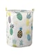 Yumlock Laundry Basket, 63L Foldable Hamper for Clothes &amp; Toys, Stylish Bedroom &amp; Kitchen Organization, Pineapple
