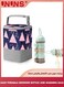 Baby Bottle Bag With 4 Layers Formula Dispenser,Portable Baby Bottle Cooler Bags,Milk Powder Dispenser Formula Container For Travel,Baby Feeding Food Storage Container Bag For Nursing Mom
