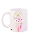 Dream Catcher Printed Coffee Mug White/Pink/Yellow 11ounce
